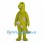 Dinosaur Mascot Costume in Olive Green with Lavender Spots