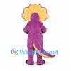 Dinosaur Mascot Costume in Purple with Yellow Frill and Belly