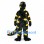 Salamander Mascot Costume in Black with Yellow Spots