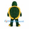 Turtle Mascot Costume in Dark Green with Rounded Yellow Shell