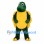 Turtle Mascot Costume in Dark Green with Rounded Yellow Shell