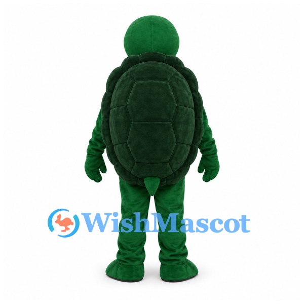 Turtle Mascot Costume in Green with Segmented Tan Belly