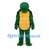 Turtle Mascot Costume in Green with Segmented Tan Belly