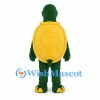 Turtle Mascot Costume in Green with Yellow Front and Shell