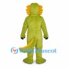 Lizard Mascot Costume in Lime Green with Yellow Side Frills