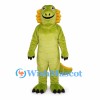 Lizard Mascot Costume in Lime Green with Yellow Side Frills