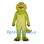 Lizard Mascot Costume in Lime Green with Yellow Side Frills