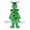 Dragon Mascot Costume in Green with Purple Spots and Small Wings