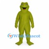 Frog Mascot Costume in Olive Green with Wide Smiling Mouth