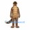 Dinosaur Mascot Costume in Brown with Tan Belly and Yellow Tail Spots