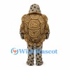 Turtle Mascot Costume with Patterned Brown Shell and Spotted Limbs