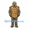 Turtle Mascot Costume with Patterned Brown Shell and Spotted Limbs
