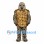 Turtle Mascot Costume with Patterned Brown Shell and Spotted Limbs