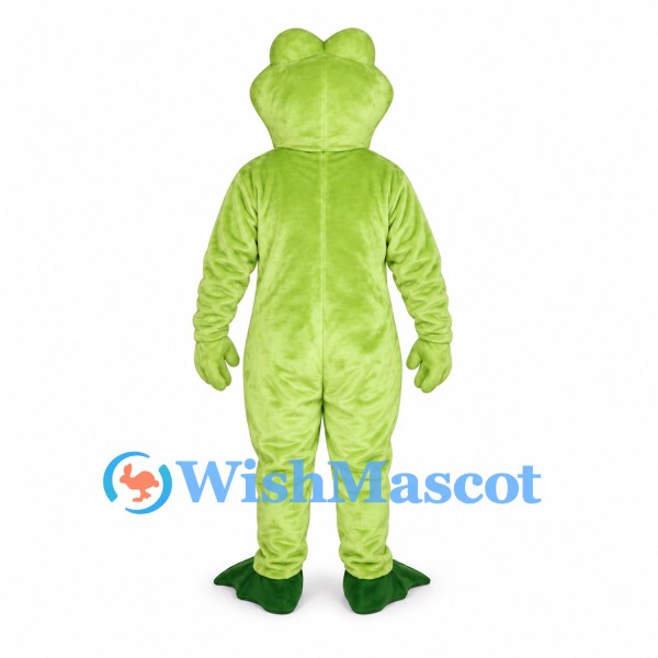 Frog Mascot Costume in Pale Green with Large Round Eyes
