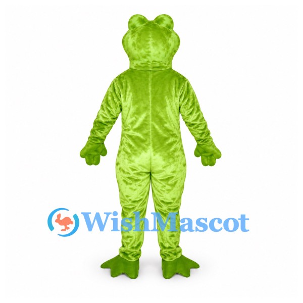 Frog Mascot Costume in Bright Green with Long Limbs
