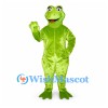 Frog Mascot Costume in Bright Green with Long Limbs