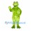 Frog Mascot Costume in Bright Green with Long Limbs