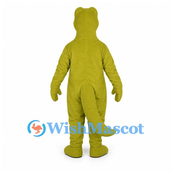Crocodile Mascot Costume in Olive Green with Cream Belly