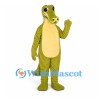 Crocodile Mascot Costume in Olive Green with Cream Belly