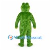 Crocodile Mascot Costume in Green with Yellow Belly and Toes