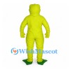 Frog Mascot Costume in Lime Green with Blue Eyes