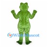 Frog Mascot Costume in Green with Bright Yellow Belly