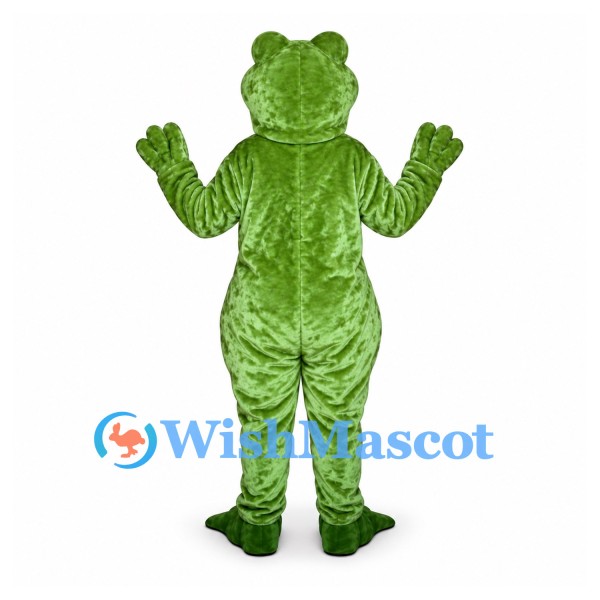Frog Mascot Costume in Green with Bright Yellow Belly