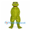 Frog Mascot Costume in Olive Green with Wide Webbed Feet