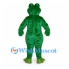 Frog Mascot Costume in Dark Green with Cream Belly