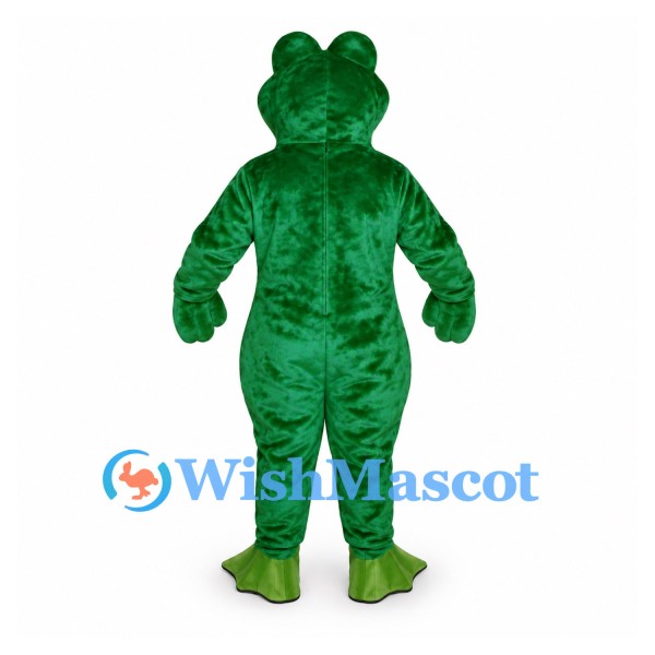 Frog Mascot Costume in Dark Green with Cream Belly