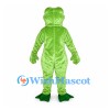 Frog Mascot Costume in Bright Green with Large Smiling Eyes
