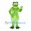 Frog Mascot Costume in Bright Green with Large Smiling Eyes