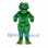 Frog Mascot Costume in Dark Green with Wide Black Mouth