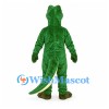 Dinosaur Mascot Costume in Green with Cream Belly and Brown Feet
