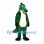 Crocodile Mascot Costume in Dark Green with Cream Belly and Black Spines