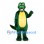 Crocodile Mascot Costume in Green with Yellow Belly and Curved Tail