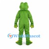 Frog Mascot Costume in Green with Yellow Webbed Feet