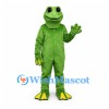 Frog Mascot Costume in Green with Yellow Webbed Feet