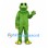 Frog Mascot Costume in Green with Yellow Webbed Feet
