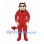 Devil Mascot Costume with Red Suit and Horned Head