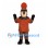 Knight Mascot Costume with Brown Armor and Red Plume