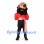 Pirate Mascot Costume with Red Shirt and Striped Bandanna
