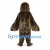 Walrus Mascot Costume in Brown with Long White Tusks