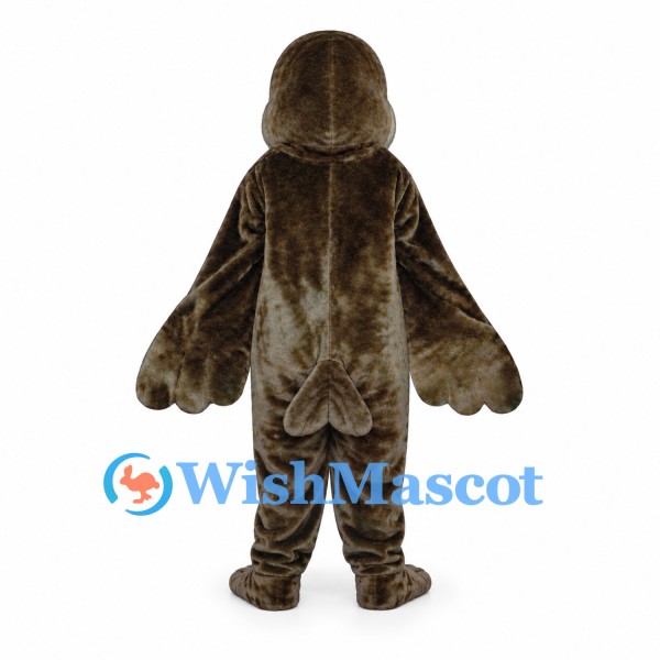 Walrus Mascot Costume in Brown with Long White Tusks