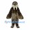 Walrus Mascot Costume in Brown with Long White Tusks