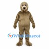 Seal Mascot Costume in Tan with Rounded Head and Muzzle