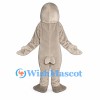 Seal Mascot Costume in Pale Gray with Dark Eyes