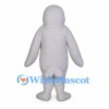 Seal Mascot Costume in White with Rounded Body