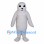 Seal Mascot Costume in White with Rounded Body