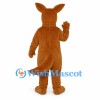 Kangaroo Mascot Costume in Brown with Cream Belly and Long Tail